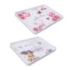 Plastic Serving Tray Rectangular 15.4x10.6in Reusable Food Platter for Snack Fruit Cookies Desserts 