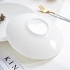 Huihuang Jingdezhen Pure White Ceramic Round Deep Plate