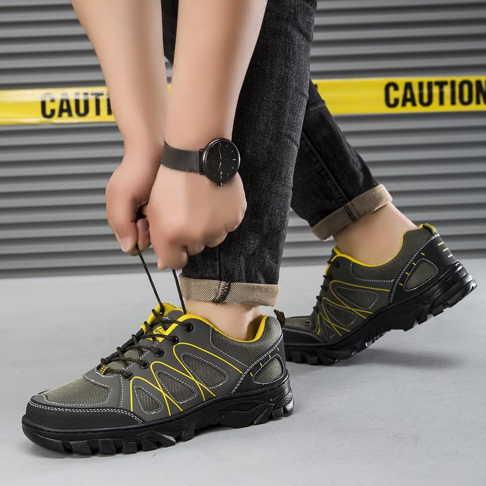 Mountaineering Men's Shoes Outdoor Round Head Flat Heel Labor Insurance Shoes Casual Warmth Comfortable Breathable Mountaineering Shoes Breathable