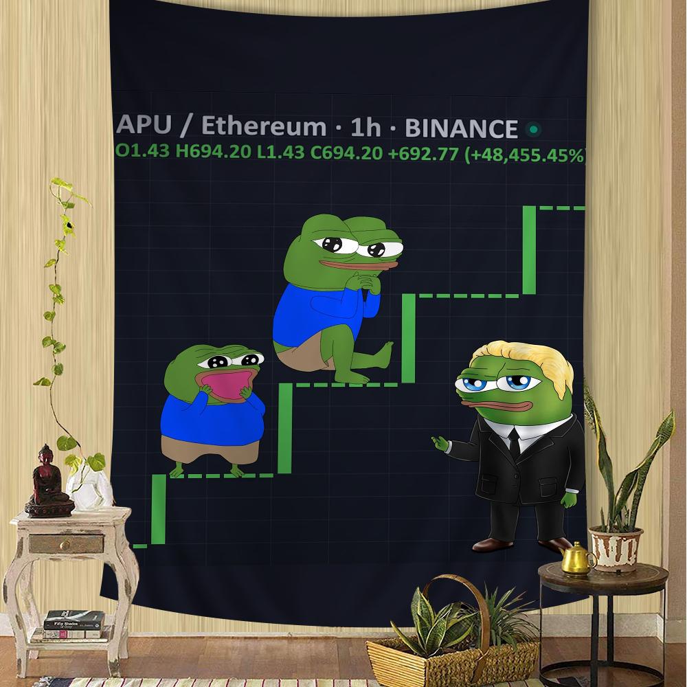 Sad PPepe the Frog Hanging Bohemian Tapestry Hanging Tarot Hippie Wall Rugs Dorm Japanese Tapestry