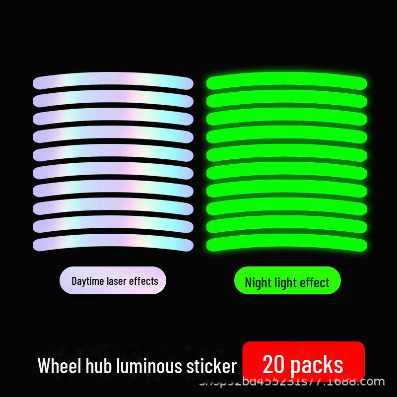 Creative Colorful Laser Wheel Stickers - Anti-Collision Tire Decals for Cars, Motorcycles, and Electric Vehicles