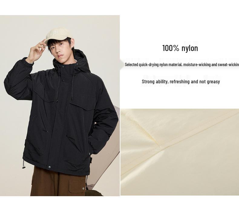 Japanese Style Windproof Hooded Down Jacket - Winter Casual Mountaineering Sportswear