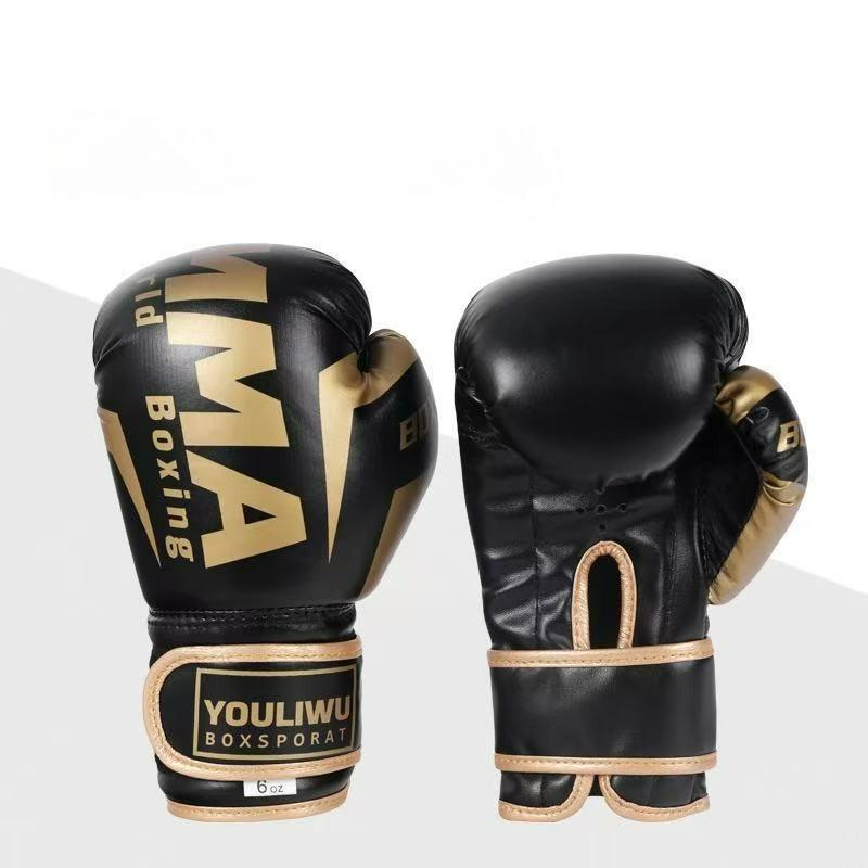 

Durable Breathable Sanda Muay Thai Boxing Gloves for Kids Adults Punching Gloves Match Fighting Training 6oz