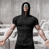 Men's Quick-Dry Slim Fit Hooded T-Shirt for Fitness & Running