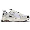 Fila Mesh, Leather Low Top Casual Running Shoes Unisex White And Black Coffee Korean Style 1JM01679D_021