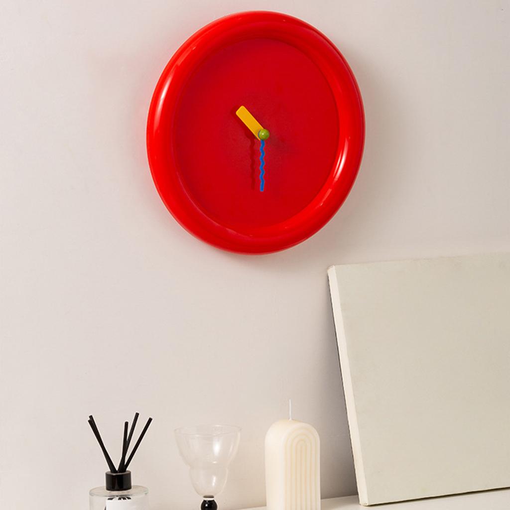 Decorative Bubble Clock with Creamy Aesthetic for Living Room Bedroom or Office Quiet Movement Wall Table Clock Decors