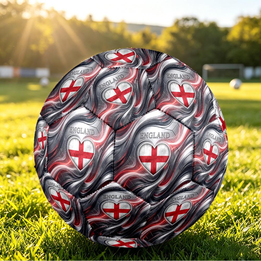 England Football Printed Size 5 Soccer Ball Wear Resistant Standard Adult Training Football Fan Gift for Indoor Outdoor Match Sports