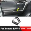 For Toyota RAV4 RAV 4      2024 Wood Grain Car Inner Door Armrest Panel Cover Trim Interior Accessories