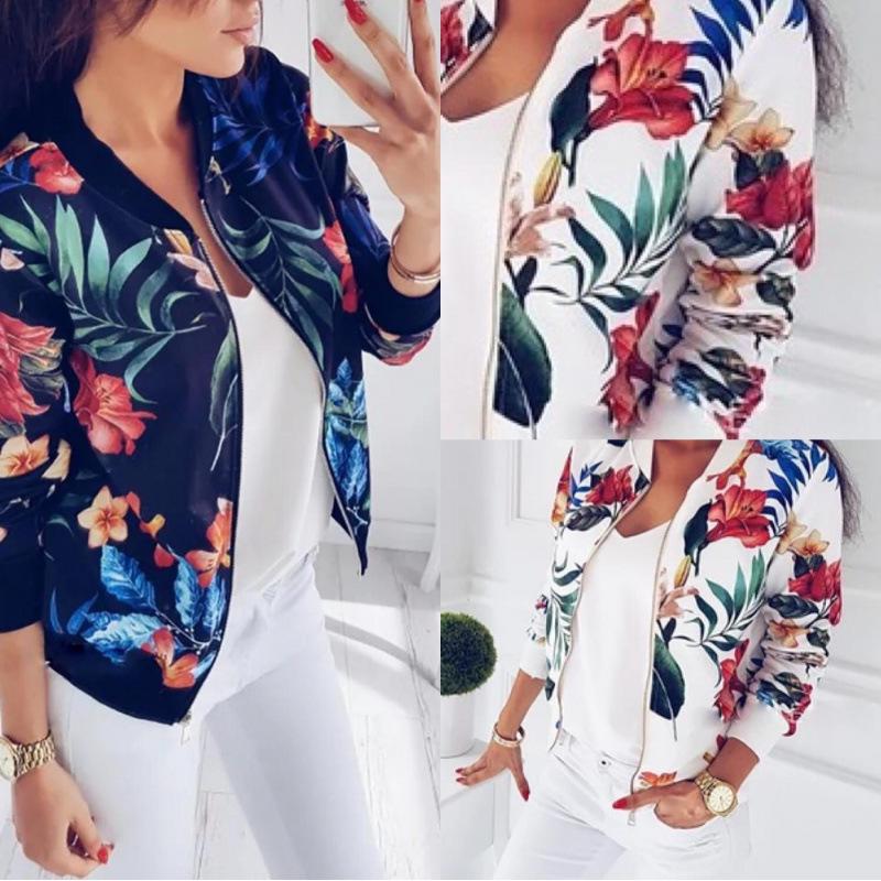 New Women's Floral Print Autumn Jacket Shirt - European & American Style