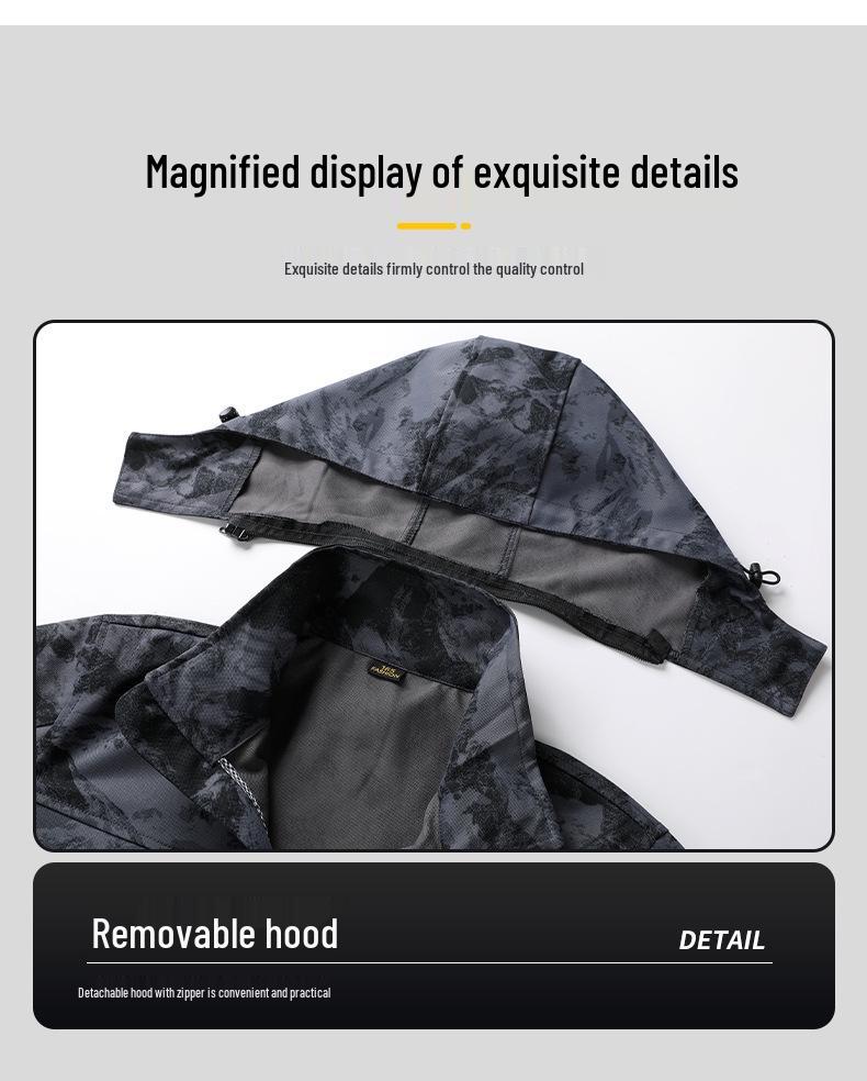 Men's Breathable Camouflage Suit Set: Durable Workwear and Tactical Jacket for Spring and Autumn.