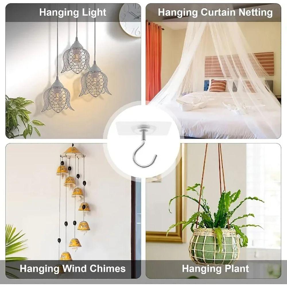 1Pcs Heavy Duty Plant Flower Pot Hanging Bracket Wall Mounted Seamless Transparent Hooks