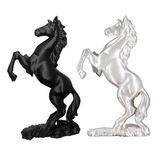 Simulation Horse Figurine Black White Horse Statue Collectible Animal Sculpture Ornament Decoration Horse Lovers Gift