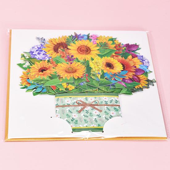 Blumenkarte Schönes Mehrfarbiges Papier Muttertag Blume 3D Karte für Mama
