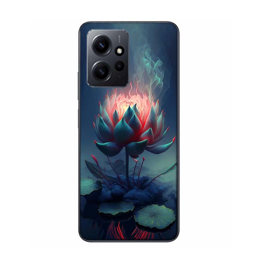 Buddhist Fire Lotus Phone Case For Redmi Note 14 15 Pro 5G 13 12 Pro Plus 11 11T 11E 11S 10 Pro 10S 9 9S Cover Cell Clear TPU Ca