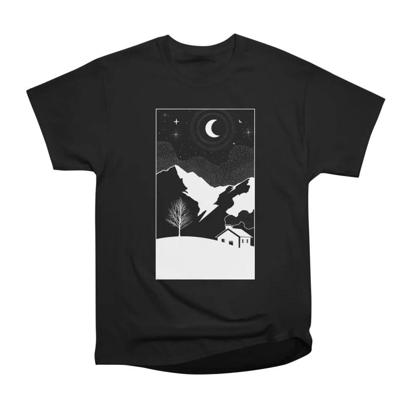 

Men Casual Shirts Short Sleeves UNDER THE SILVER LIGHT Black Tees Oversized T-shirts XXXL чорний