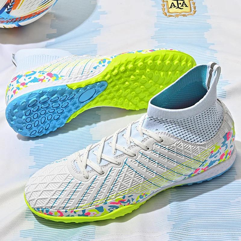 Fashion Men Football Boots Professsional Original Society Football Boot Turf Training Teenager Futsal Court Football Boot for Children