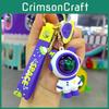 Charming Cartoon Bear Astronaut Keychain Silicone Bag Charm Cute Car Keys Decoration