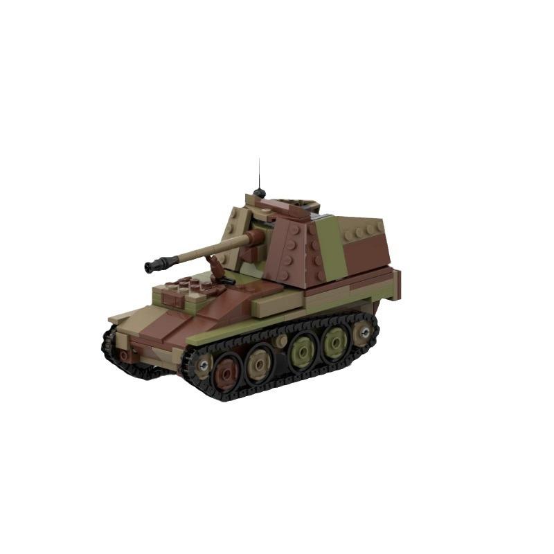 Building Block Compatible With 152115 Wwii, Weasel Iii Anti-Tank Armored Vehicle Assembled Building Block Toy