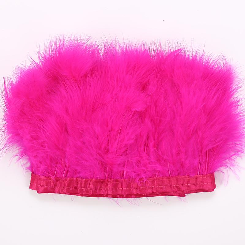 Full Velvet Turkey Feather Cloth Edge Diy Feather Headdress Corsage Decorative Material Feather Clothing Accessories