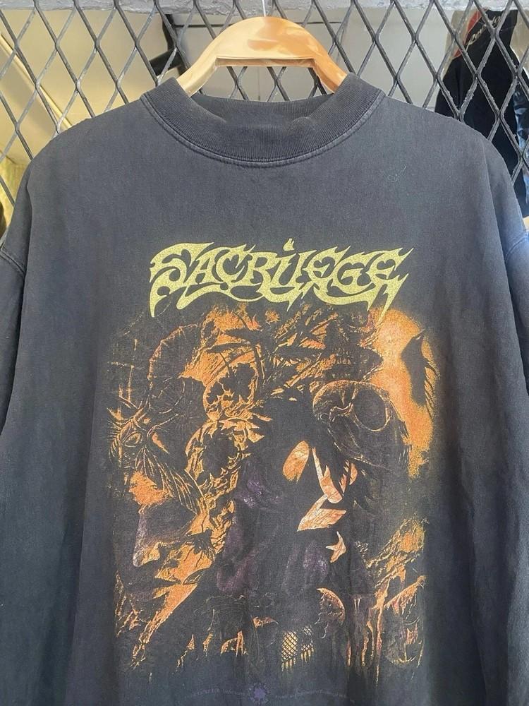 Sacrilege Band Black Cotton Shirt All size S5XL Unisex Gift For HALLOWEEN Unisex T-Shirt S