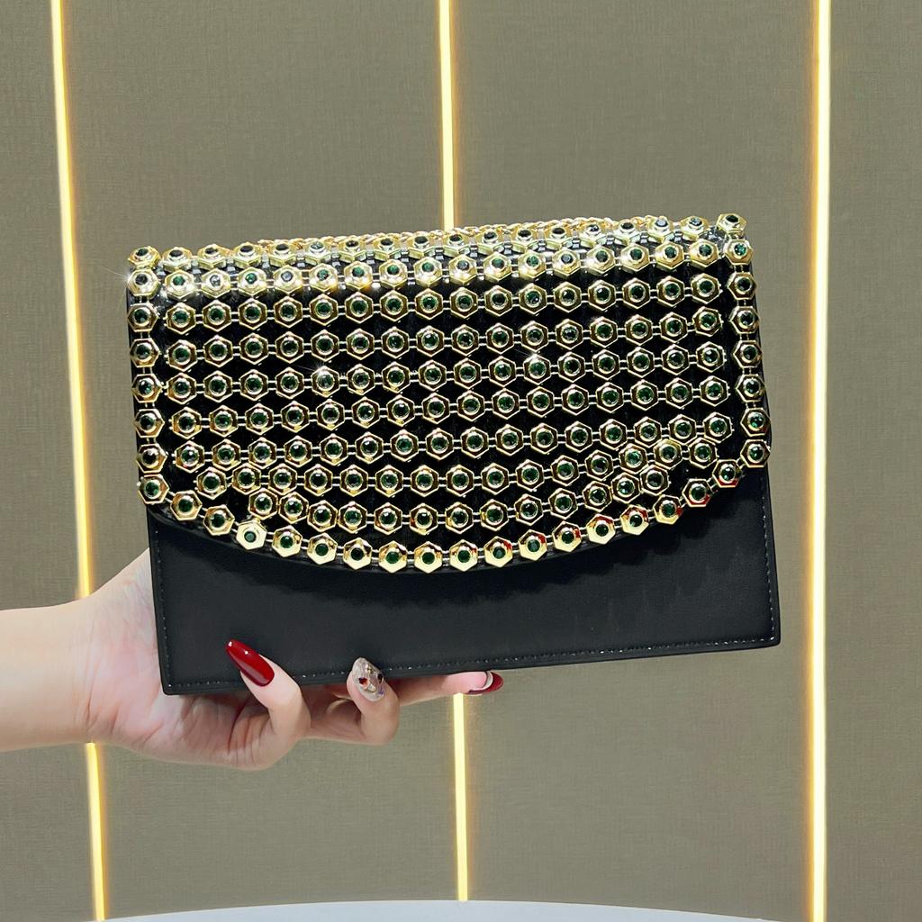 Underarm Bag - Elegant Style Evening Bag - Chain Bag - Elegant Water Droplet Handbag - Crossbody Bag with Slanting Strap