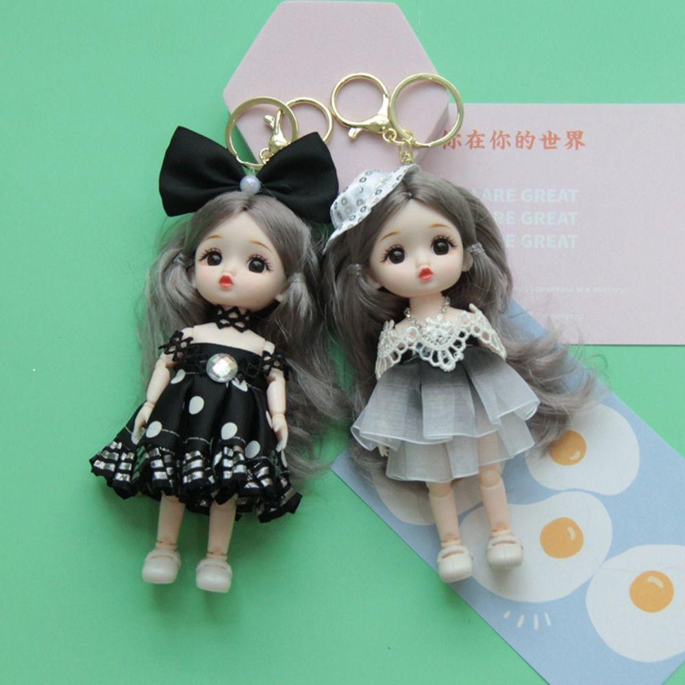 Cartoon Hanging Backpack Ornament 13 Movable Joints Hanging Decor Cute Bag Keyring  Schoolbag