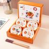 Year of the Horse Ceramic Rice Bowl Set: Includes Bowl, Plate, and Chopsticks - Perfect for Home and Business Gifts