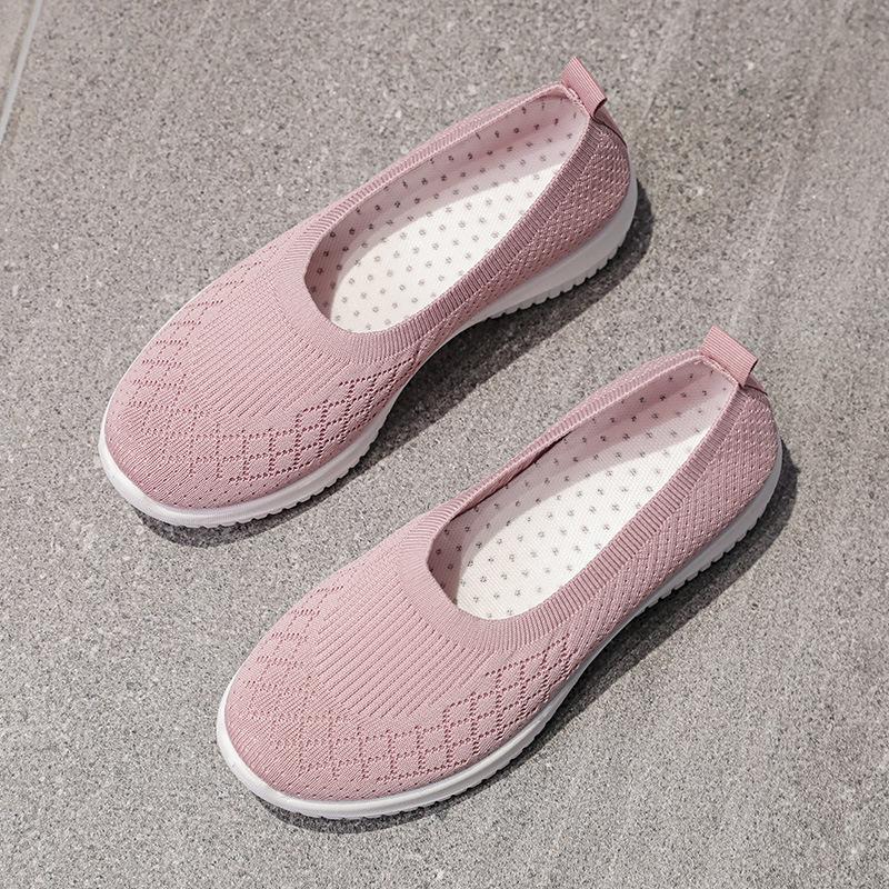 Old Beijing cloth shoes women's one-pedal middle-aged and elderly mother shoes shallow mouth breathable women's cloth shoes large size shoes children