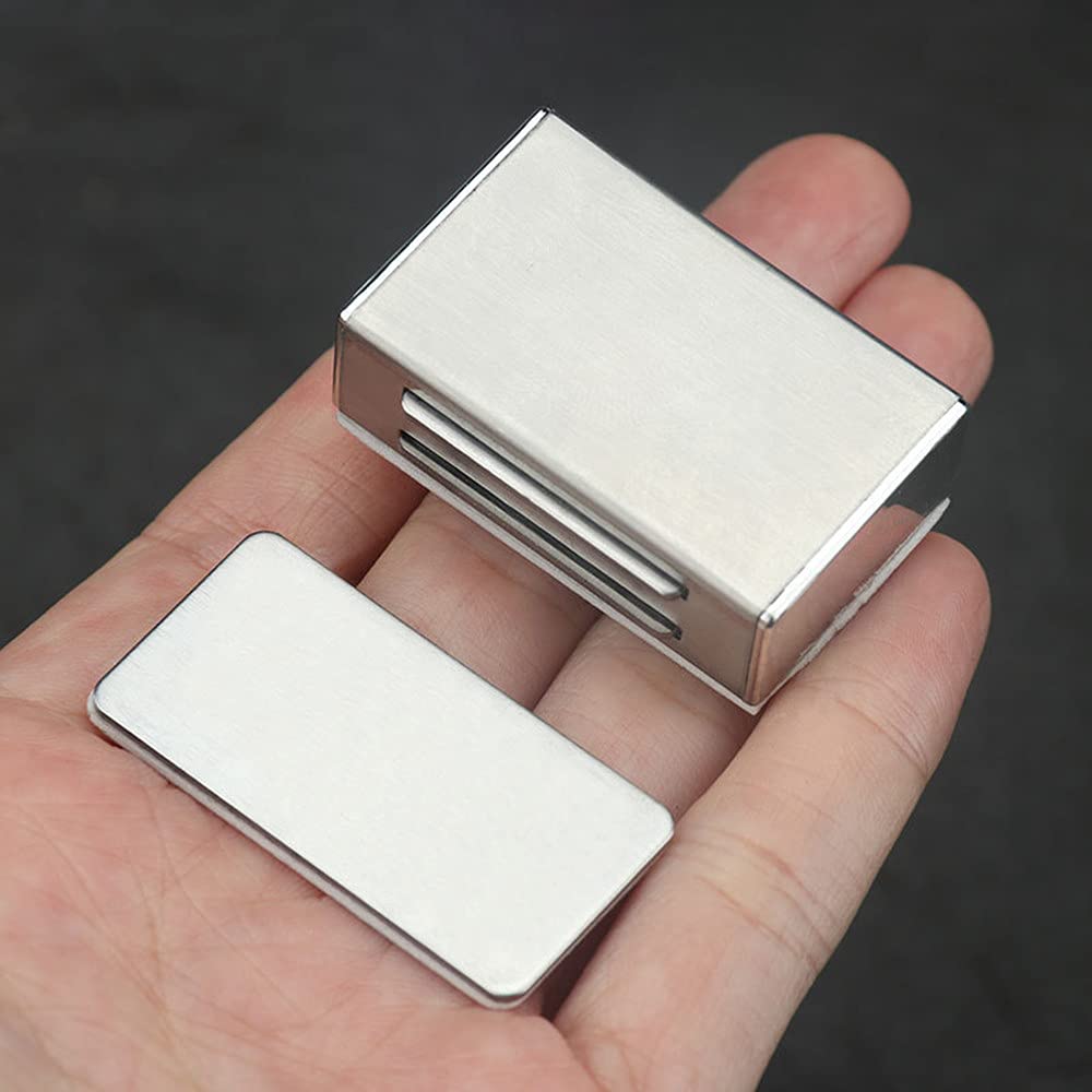 SAMCOS Magnetischer Schnapper, Starkes doppelseitiges Klebeband, Stark, Klein, Magnetischer Schnapperriegel, Edelstahl