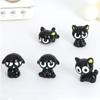 1/5Pcs Cartoon Kitten Desktop Room Decor Cute 3D Black Cats Figurine Miniature Micro Landscape Resin Ornaments Home Decoration