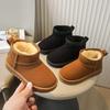 Children's snow boots winter warm boys soft-soled waterproof non-slip thick-soled girls baby short velvet cotton boots