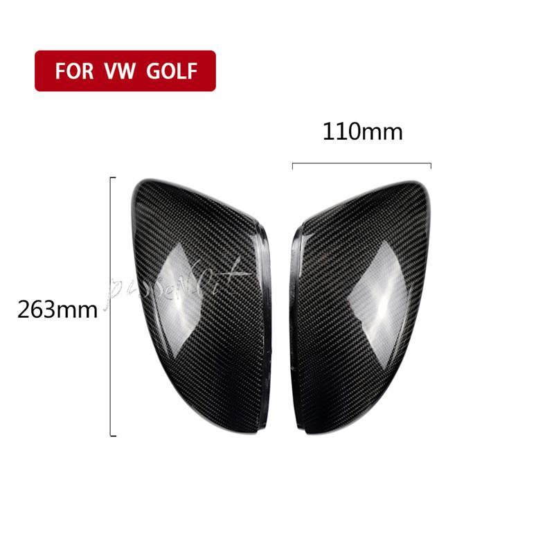 

Carbon Fiber For VW Volkswagen Golf 6 MK6 R GTI VI 2009- 2013 Car Side Rear View Rearview Back Mirror Cover Replacement