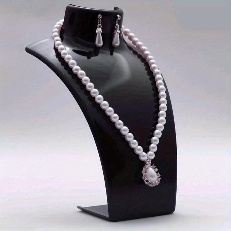 Simple Jewelry Display Stand for Necklace Pendant - Portrait Neck Jewelry Rack, Earring Storage Rack