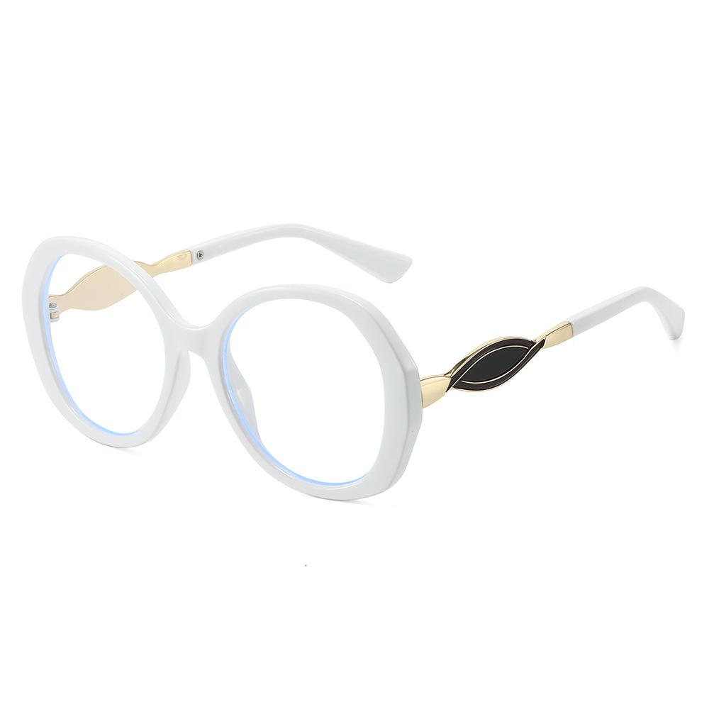 

Cat S Eye Anti-Blue Light Round Frame Glasses Frame 100 With Female Degree Sweet And Cool Glasses Show Face Can Be Leopard Print Plain Glasses flat light