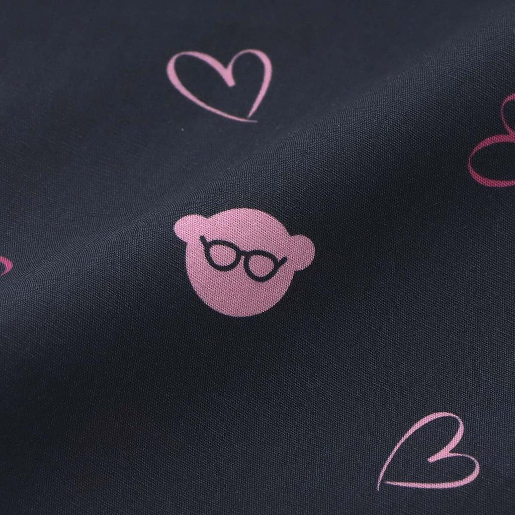 Emporio Armani HEART & BEAR Manga Bear Cotton Woven Trunks, Men's, Front Opening, Japanese Sizes, Size 12 (Pink), 54250004, M/L