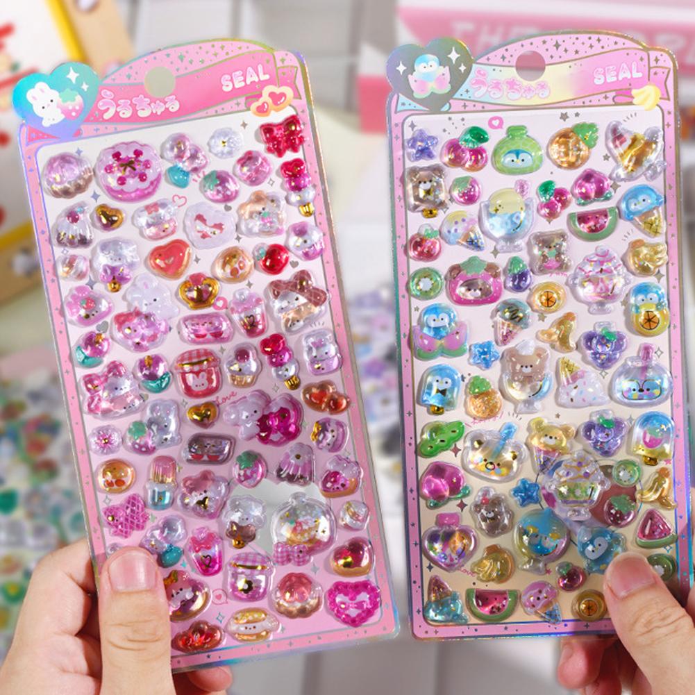 Super Kawaii 3D Stickers Cute Cartoon Deco Stickers DIY Phone Luggage Motorcycle Laptop Suitcase Decal Sticker Supplies