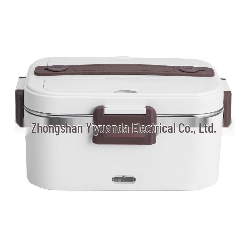 Dual-Use Portable Electric Heating Lunch Box for Car and Home - Water-Free Insulation, Plug-In Design.