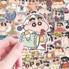 100Pcs Cartoon Anime Cute Crayon Shin Chan Stickers For Car Laptop Phone Stationery Waterproof Decals Decorative Anime Stickers