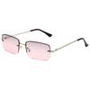 Pentagram frameless sunglasses European and American square trimmed fashion men's and women's metal sunscreen