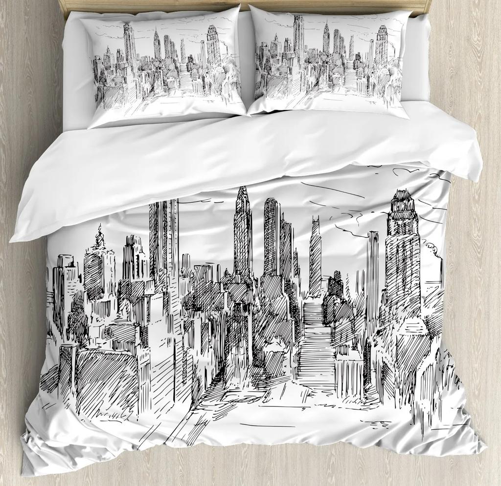 New York City Golden Arches Bridge 3D Print Bedding Set Cozy Duvet Cover King Queen Twin Single Size Birthday Gift Bedroom Decor