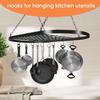 18 Pack 4 inch Heavy Duty S Hooks Pan Pot Holder Rack Hooks S Shaped Hooks Hangers for Oval Ceiling Pot Rack Hanging Kitchenware Spoons Pans Pots