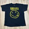 Nirvana Nevermind Smiling Face Band Logo Shirt XL Retro 90’s Grunge Rock Music Unisex T-Shirt