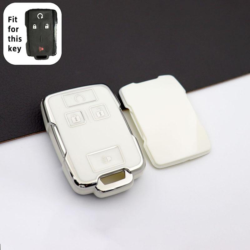 

4 Buttons TPU Shell Fob For Chevrolet SUBURBAN Saboban GMC Sierra Canyon Colorado Silverado Car Key Case Cover Accessories