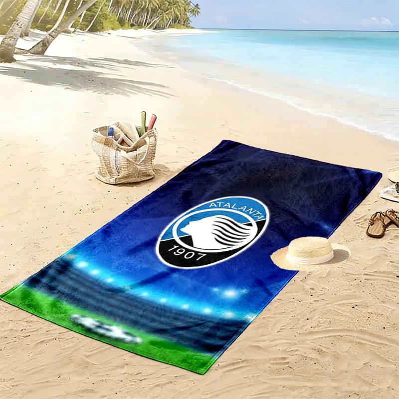 Asciugamano da Spiaggia Stampa Spirito di Squadra Atalanta, Asciugamano Grande Morbido Asciugatura Rapida per Spiaggia Campeggio Nuoto