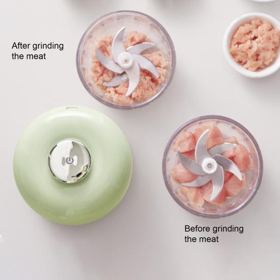 Electric Garlic Chopper Mini Food Processor for Food Meat Veggies 350ml Rechargeable Garlic Grinder for Kitchen