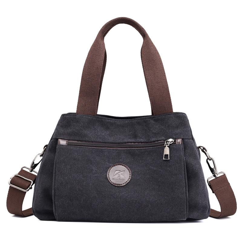 Canvas Ladies Crossbody Bag With Zipper Closure And Interior Pockets For Work