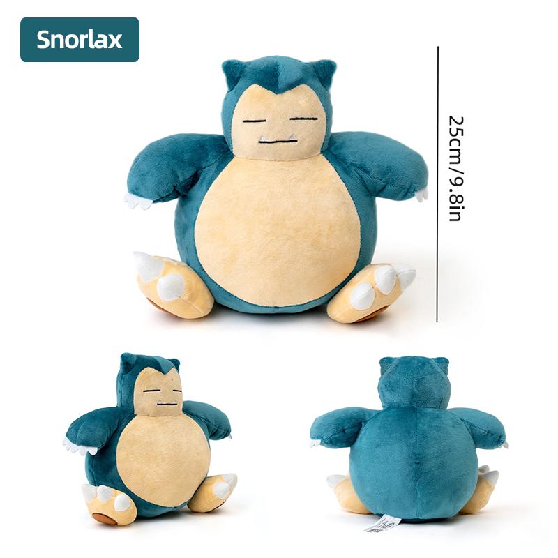 Snorlax Pikachu Eevee Jigglypuff Bulbasaur Keychain Plush Toy Cartoon & Cute Backpack Pendant Children's Gift