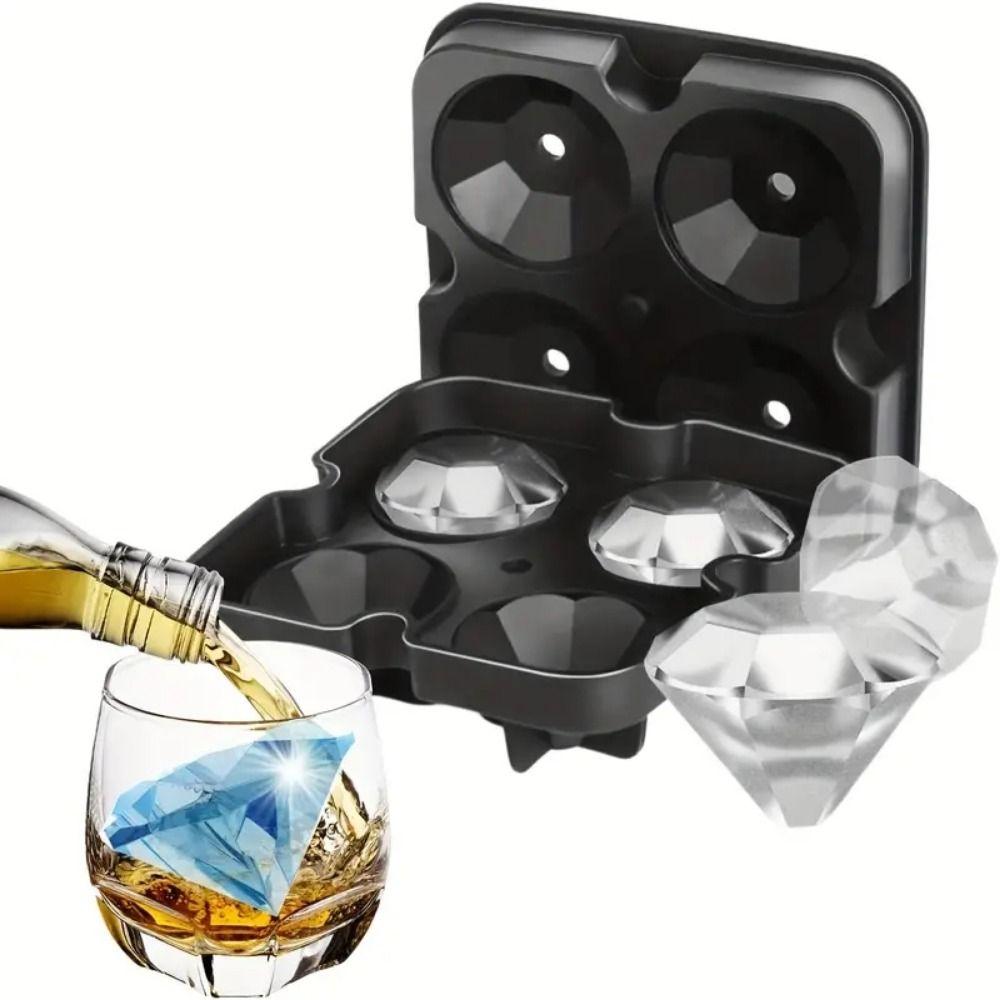 

Easy to Demold Silicone Ice Mold Reusable Chocolate Mold 4-hole Ice Cube Tray Refrigerator