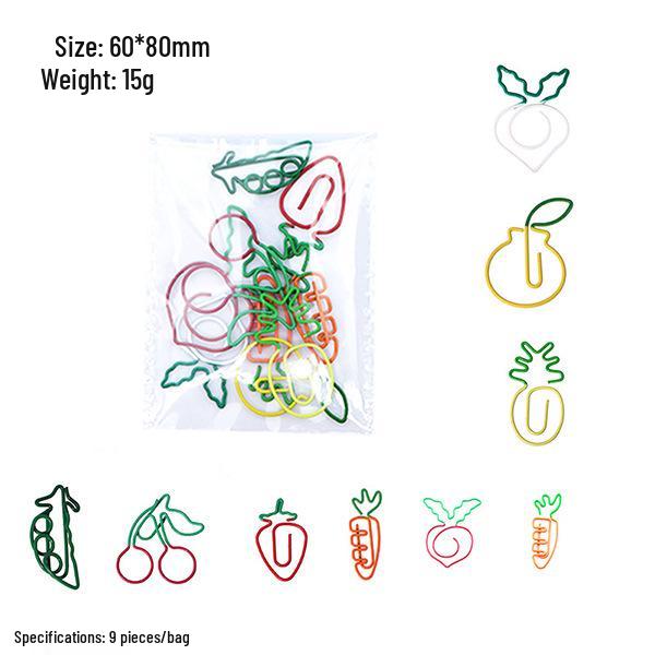 Two-Tone Irregular Metal Paper Clips for Office and Bookmarks