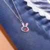 Charming Rabbit Heart Clavicle Necklace for Women